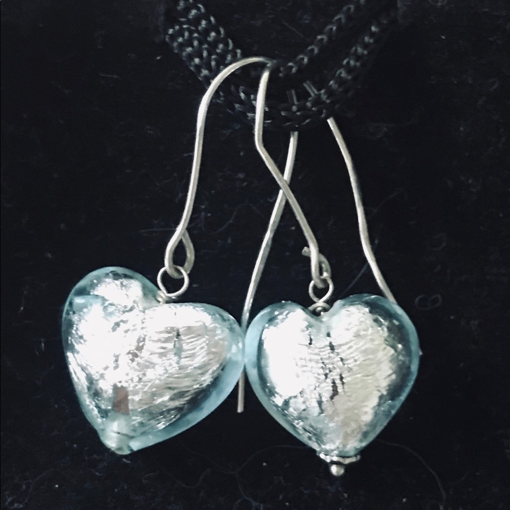 Tiffany Blue Heart Earrings